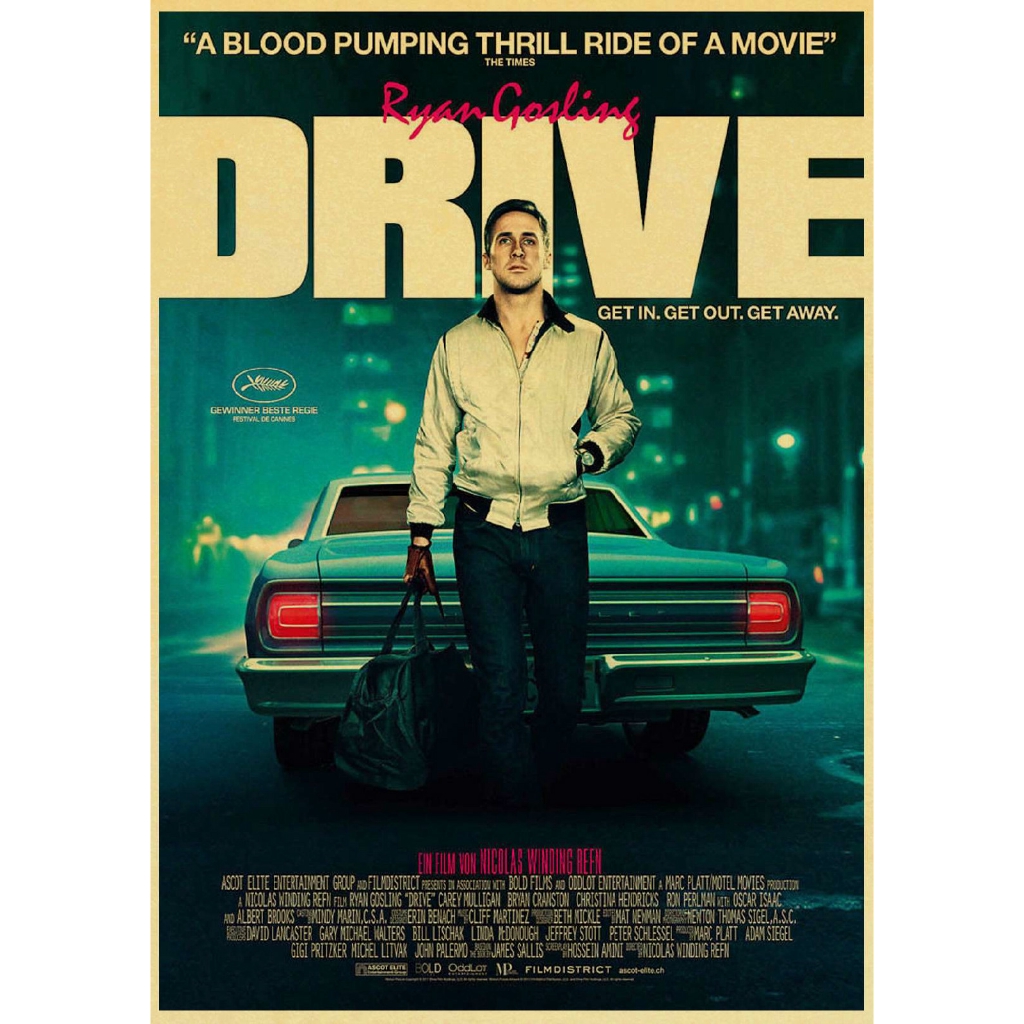 Drive ryan gosling Movie Poster Kraft Paper Printed Wall Posters Art ...