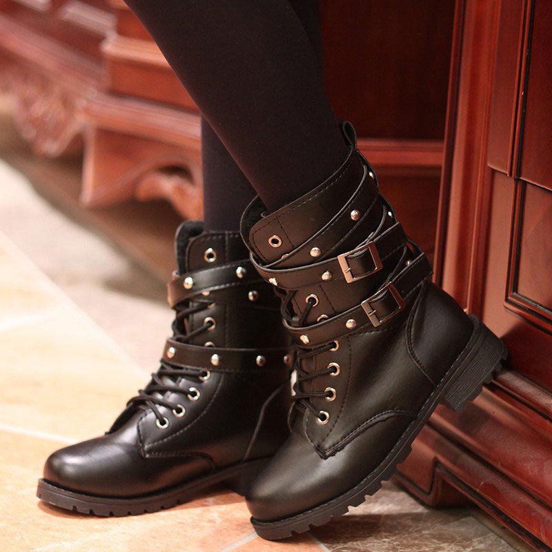 Womens round toe ankle on sale boots