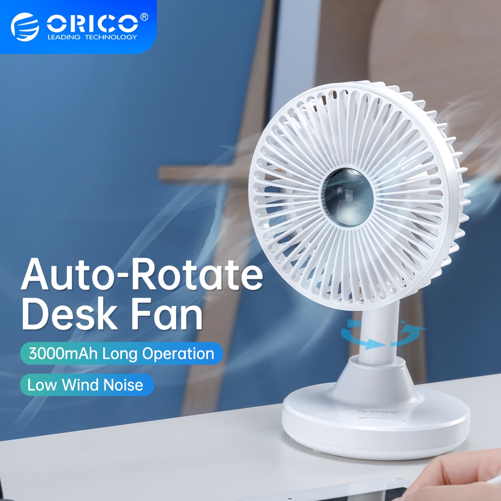 ORICO USB Desk Fan Mini USB Fan Moving Head Fan 3 Speed Adjustable