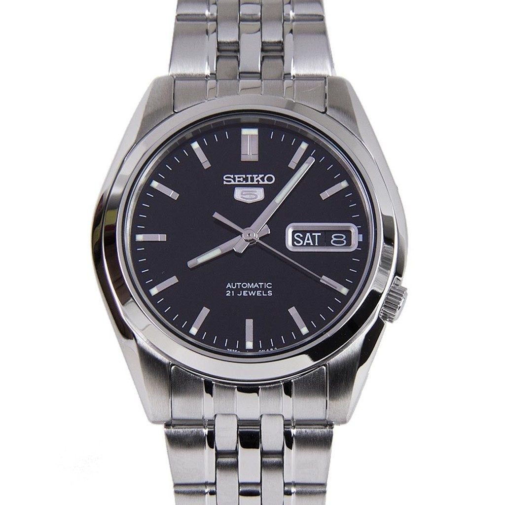 Seiko 5 SNK361K1 Black Dial Automatic Stainless Steel Men's Watch ...