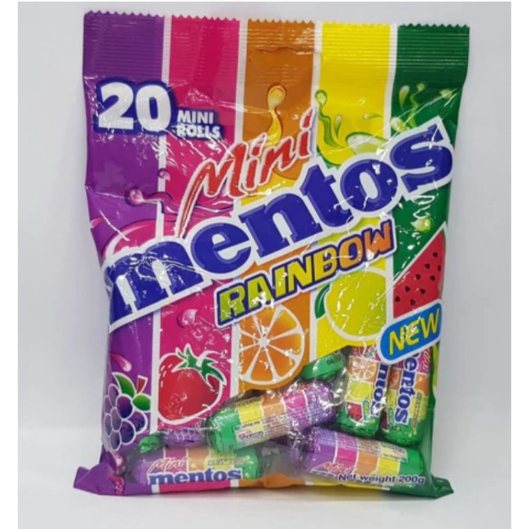 Mentos Mini Rolls Rainbow (200g) | Shopee Philippines