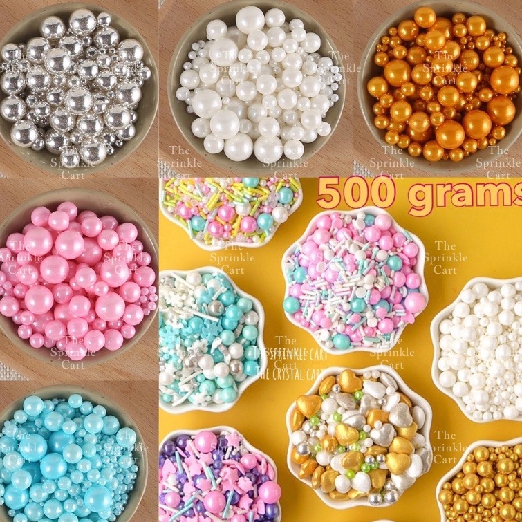 500 GRAMS EDIBLE GOLD PEARLS DRAGEES CANDY CAKE DECORATION