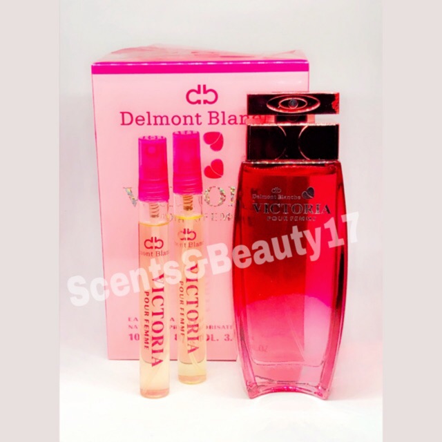 DELMONT BLANCHE VICTORIA POUR FEMME 100ml 2pcs 10ml FREE