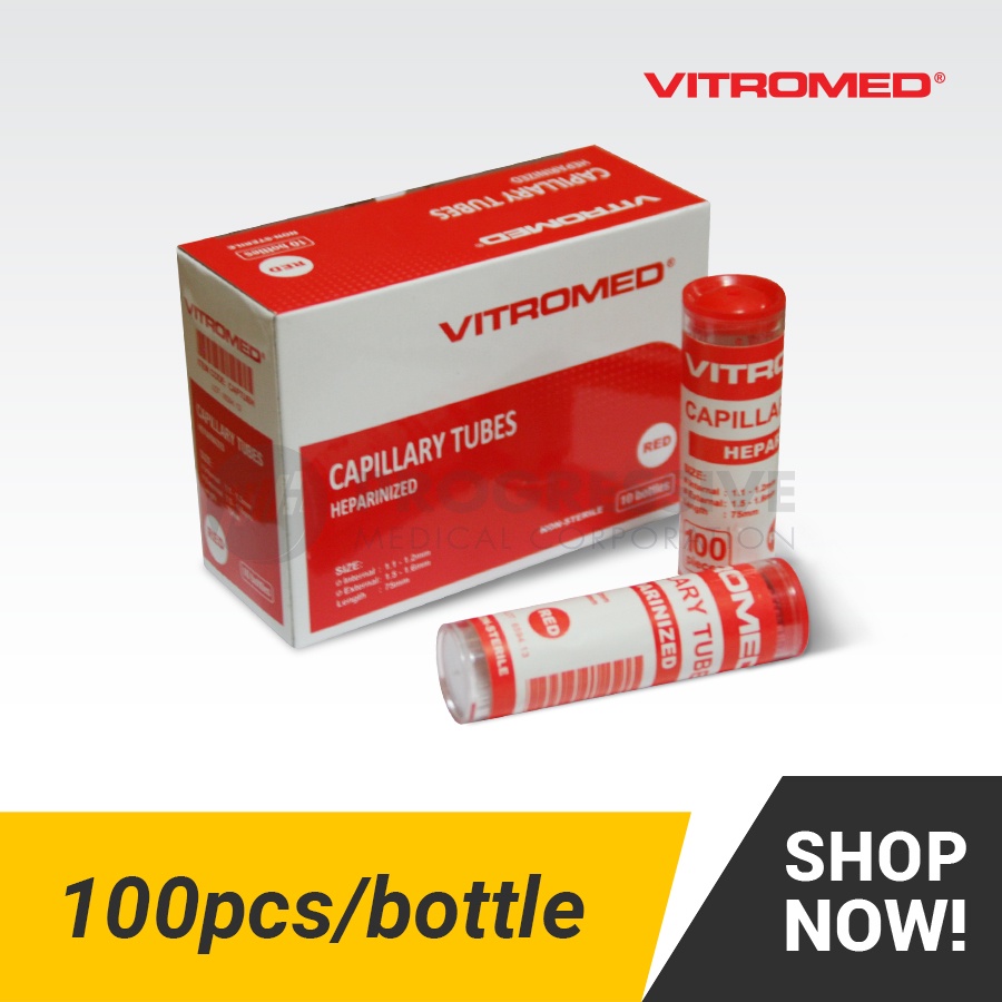 Vitromed Capillary Tubes Heparinized | Shopee Philippines