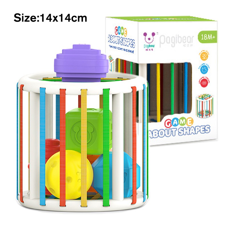 Baby Shape Sorting Toy Motor Skill Tactile Touch Toy 10 Months To 3 Years InnyBin Soft Cube