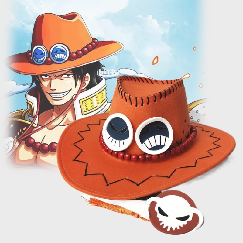 Anime One Piece D Ace Luffy Cosplay Cowboy hats men Women Travel Cap  Chopper Tony Pirates