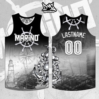 015 SEAFARER MARINE SEAMAN DESIGN BASKETBALL JERSEY SET SANDO AND SHORT