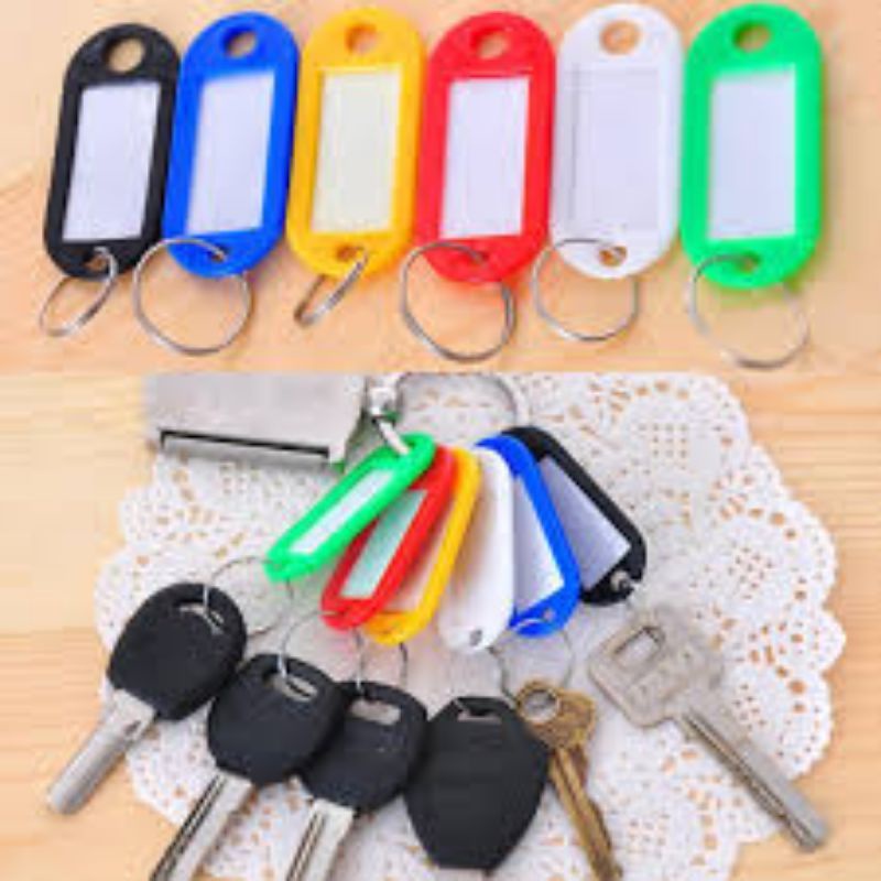 1 pcs Hot New Plastic Keychain Key Tags ID Label Name Tags Split Ring