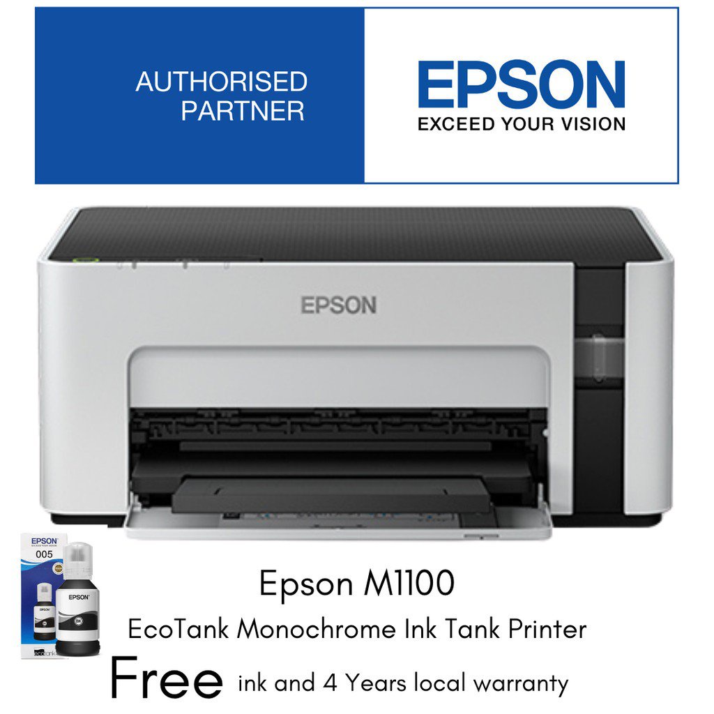 1kcy 【fast Delivery】สินค้าเฉพาะจุด Epson Ecotank Monochrome M1100 Ink Tank Printer Shopee 6203