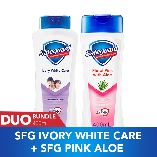 Safeguard Ivory White Care Body Wash 400mL Floral Pink With Aloe