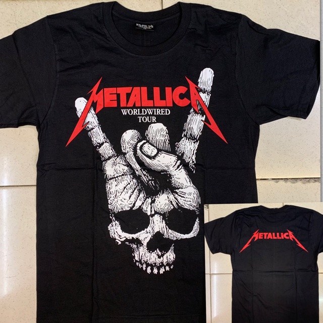 Metallica World Wired Tour Black Shirt | Shopee Philippines