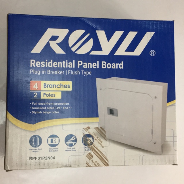 Royu 4 Branches 2 Pole Residential Panel Board For Plug-In Breaker ...