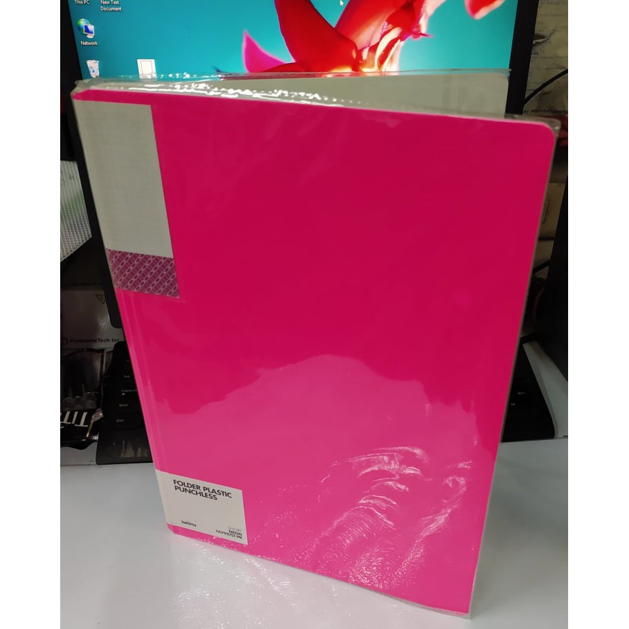 Punchless Plastic Folder Binder with clip Folio Punchless binder with