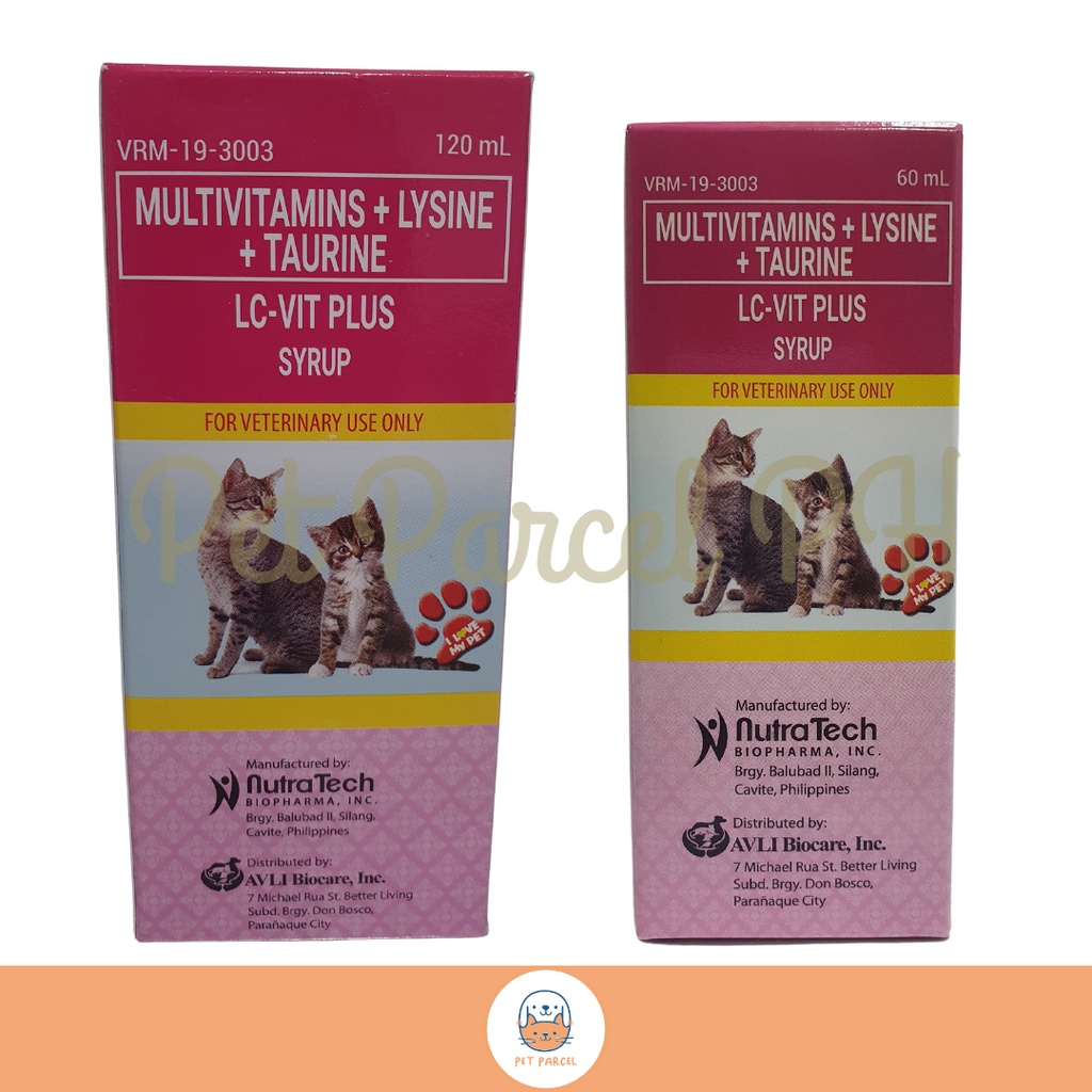 LC Vit Plus w/ Taurine 60 & 120 ml for Cats and Kittens Shopee