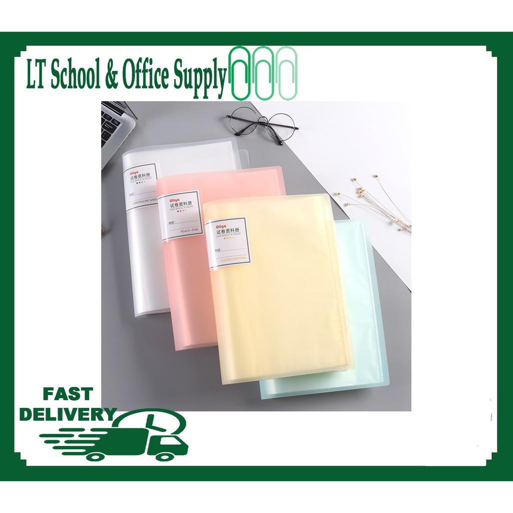 Clearbook A3 20pocket information booklet test paper folder large