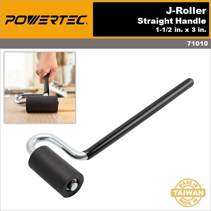 Powertec 71010 Straight Handle J-Roller with Rubber Roller, J Rolller ...