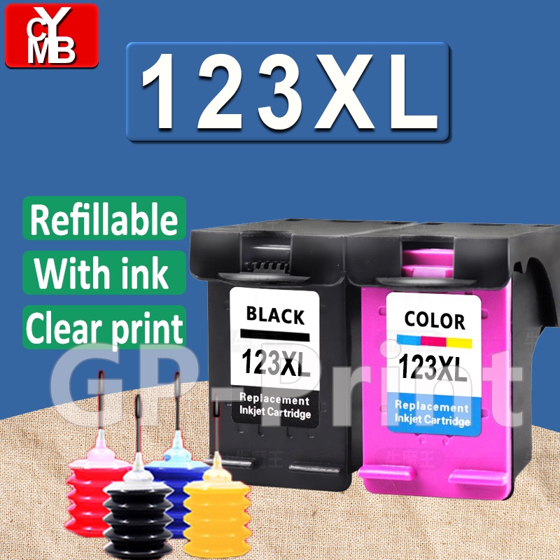 Compatible HP 123 ink HP123XL ink Cartridge refillable for HP 1112/2130 ...