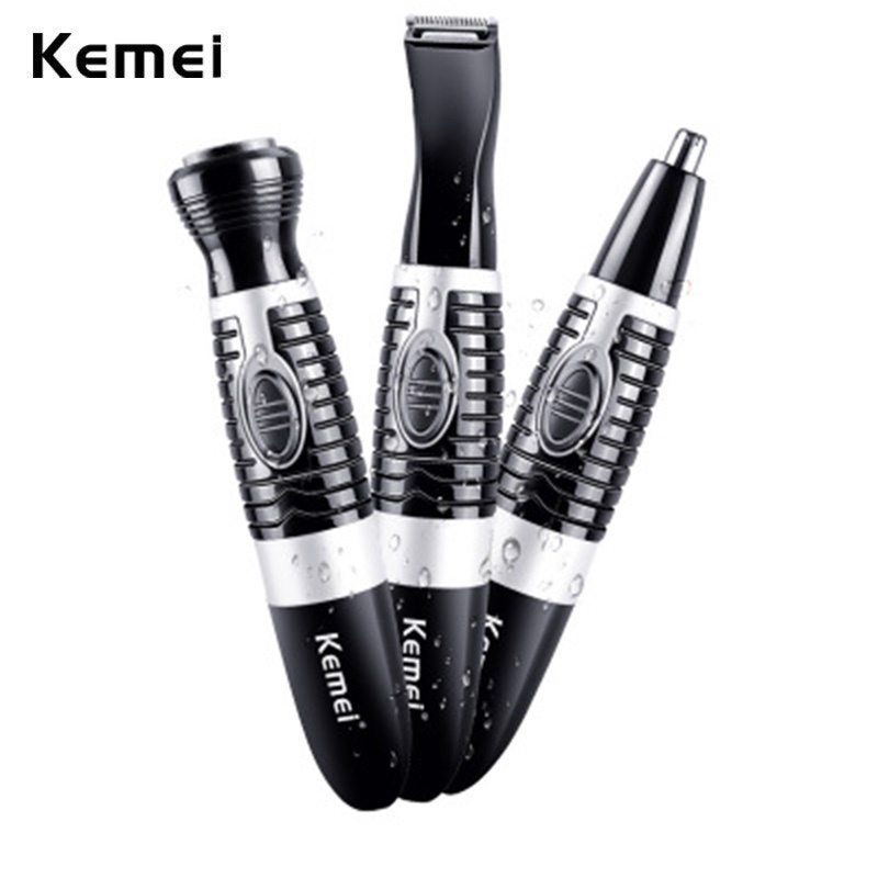 Kemei 3 In1 Body Hair Trimmer Facial Eyebrow Pubic Armpit Hair Trimmer