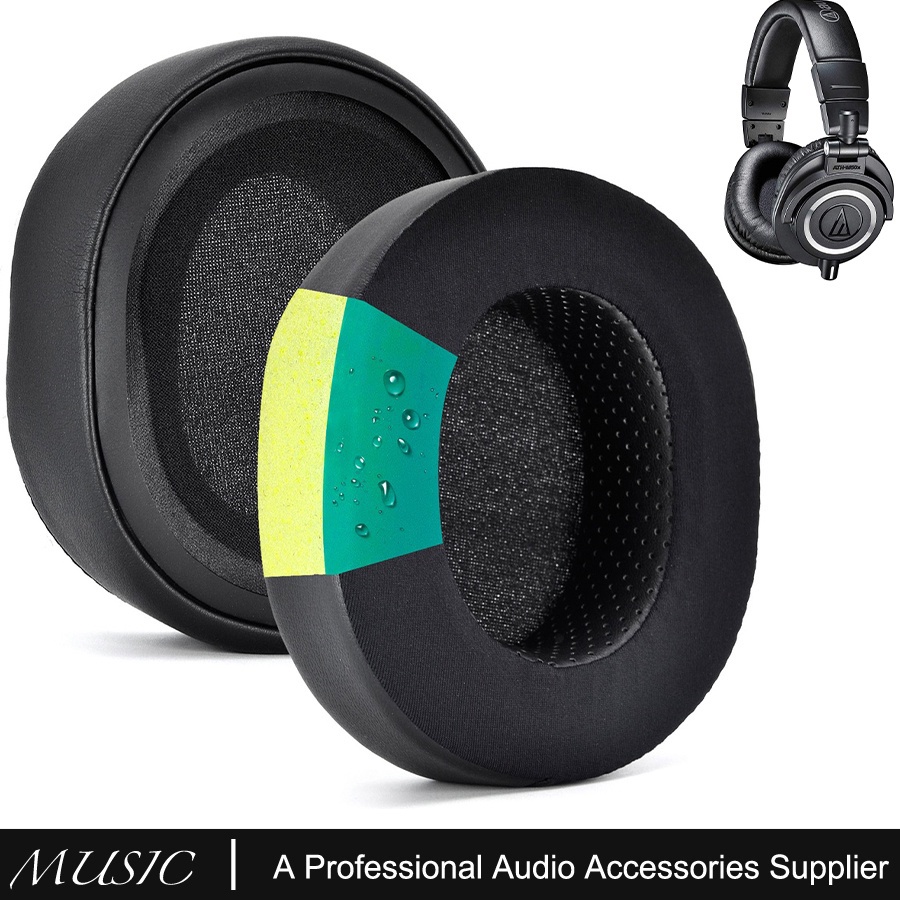 Upgraded Ear Pads Cooling Gel Replacement for AudioTechnica ATH M50x/ M40x/ M30x/ MSR7/ G1WL