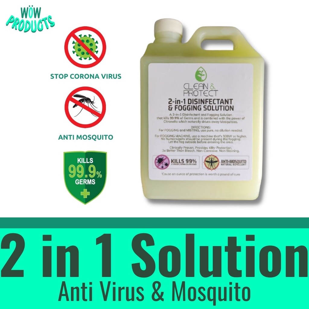 1 Liter Disinfectant and Mosquito Repellent, Fogging Solution