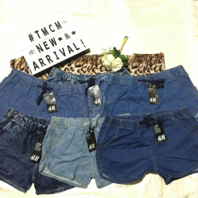 H M Semi Denim Dolphin Shorts Medium Shopee Philippines