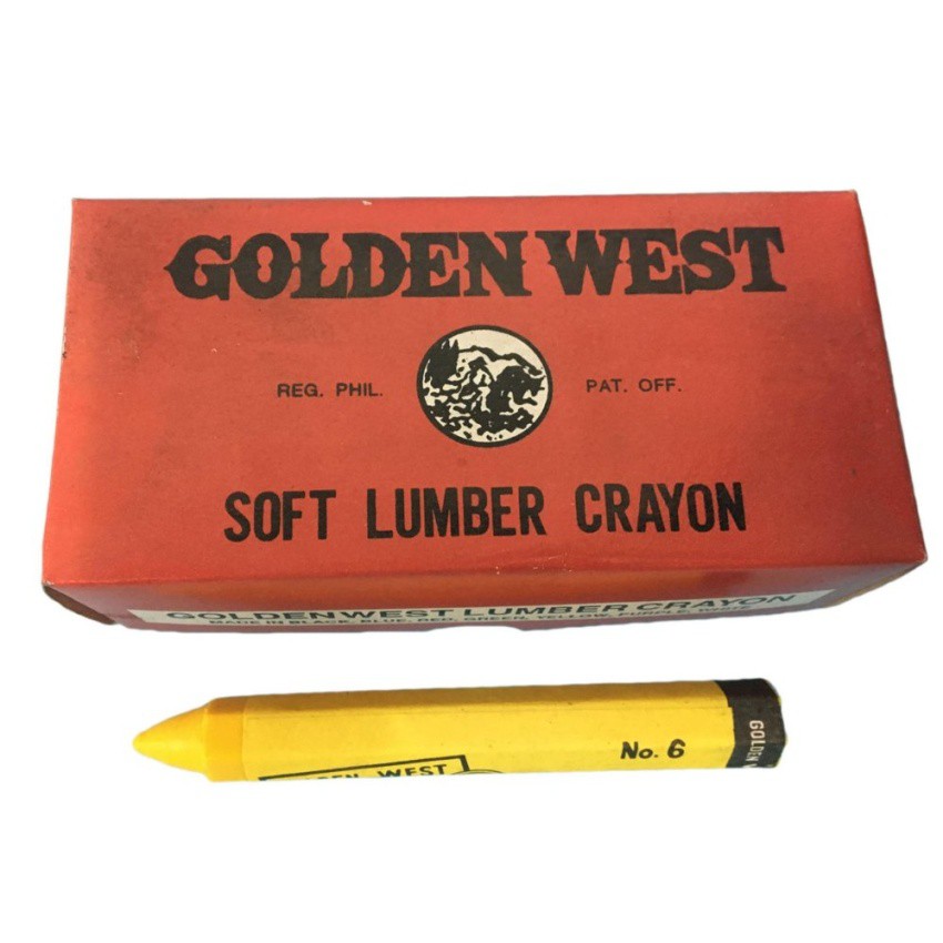 GOLDEN WEST LUMBER CRAYON ( YELLOW COLOR ) ( 1 DOZEN PER BOX