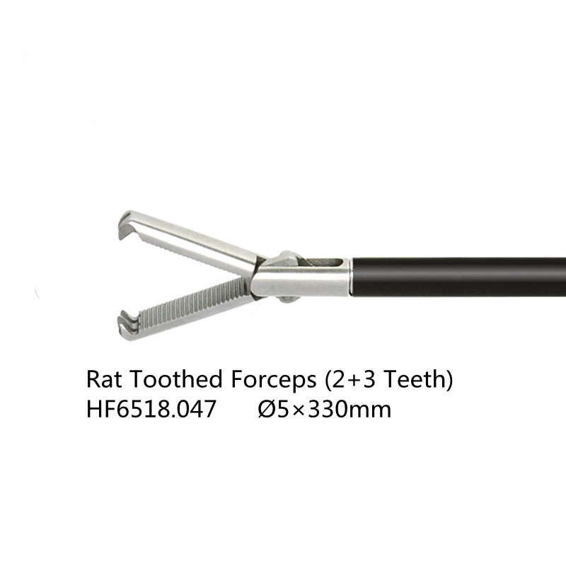 5mm Laparoscopic Instruments Surgical Grasping Forceps Rat Tooth
