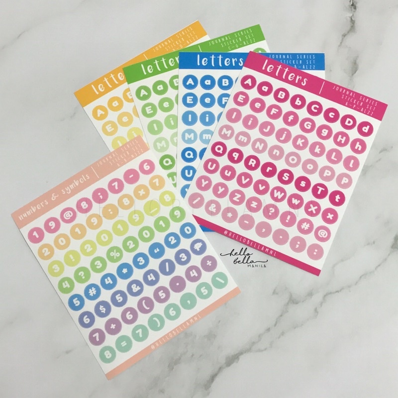 Bullet Journal Stickers Letter, Number, Symbols Shopee Philippines