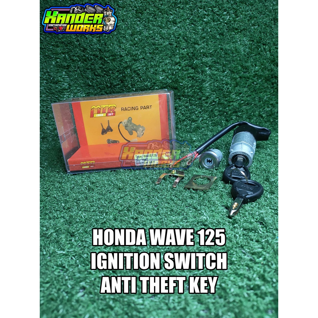 HONDA WAVE 125 IGNITION SWITCH ANTI THEFT KEY MTR BRAND | Shopee ...