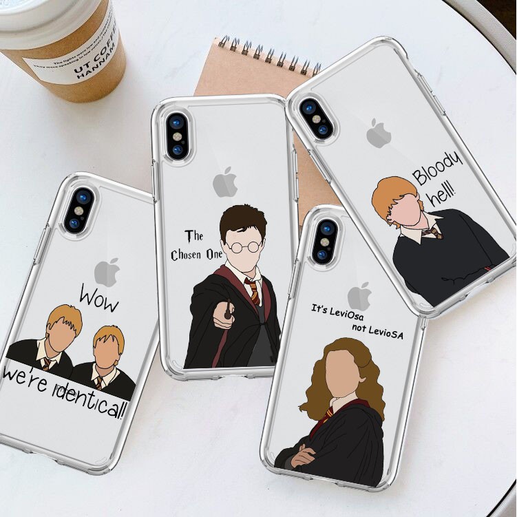 Original authenticHarry Ron Hermione Draco Malfoy clear phone