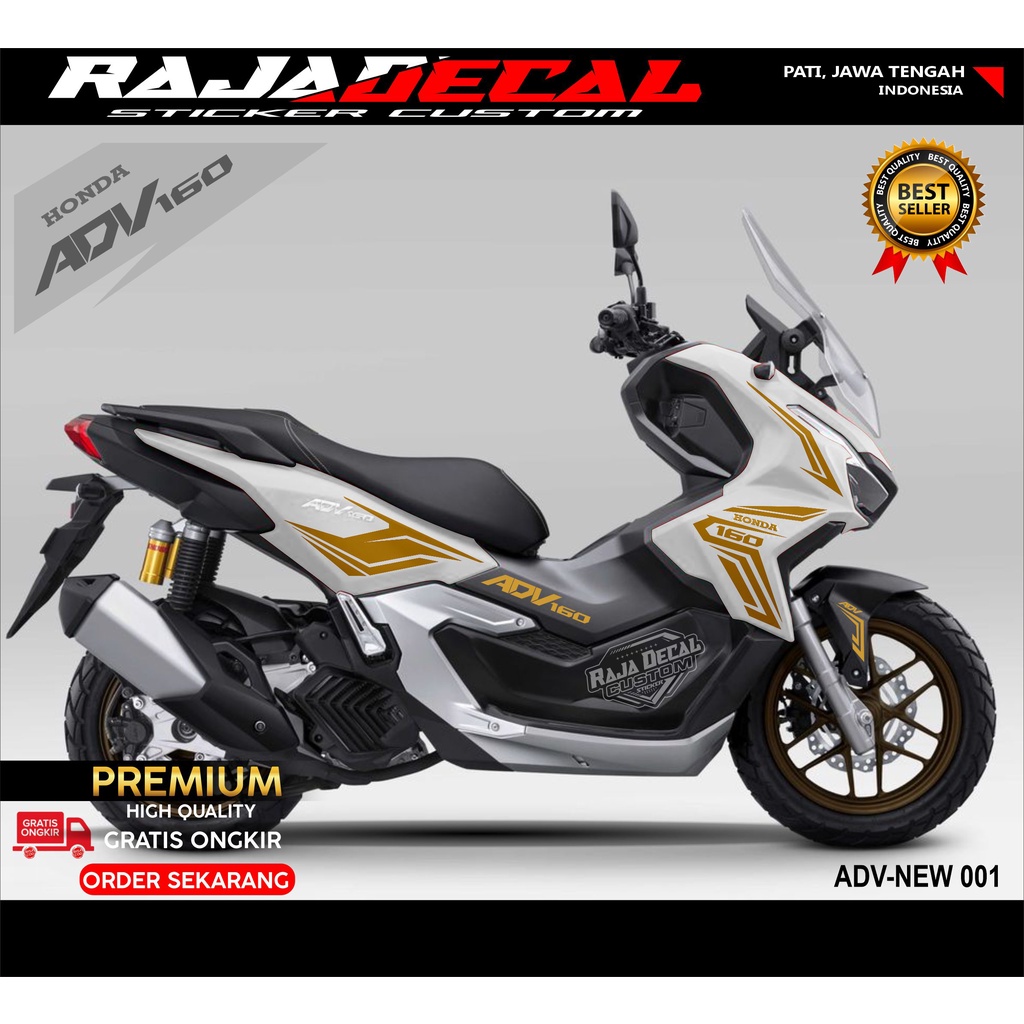 Sticker Striping Honda Adv 160   Cutting Sticker Variation Adv 160 Gold 