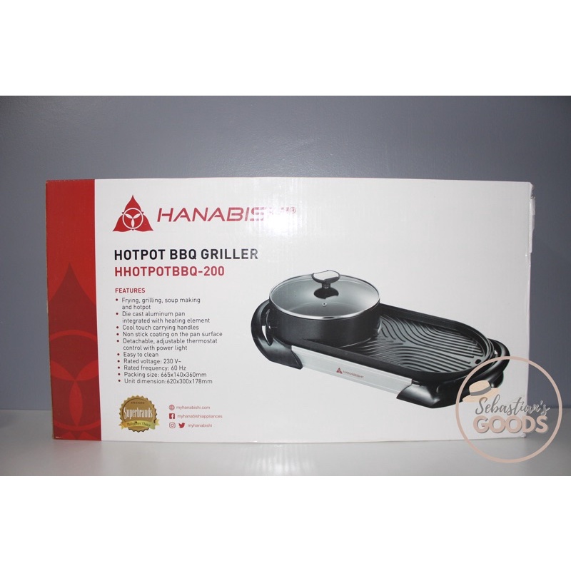 Hanabishi Hotpot BBQ Griller Shopee Philippines
