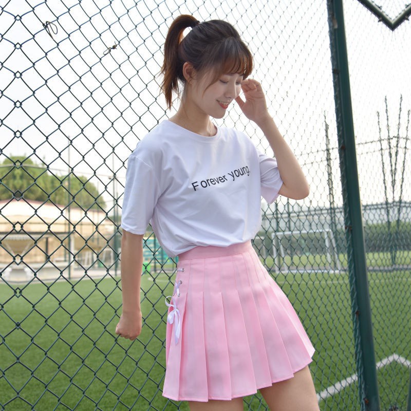 Mo&co Korean Jk Skirt Fashion Sexy A-line Pleated Fan Student Tennis 