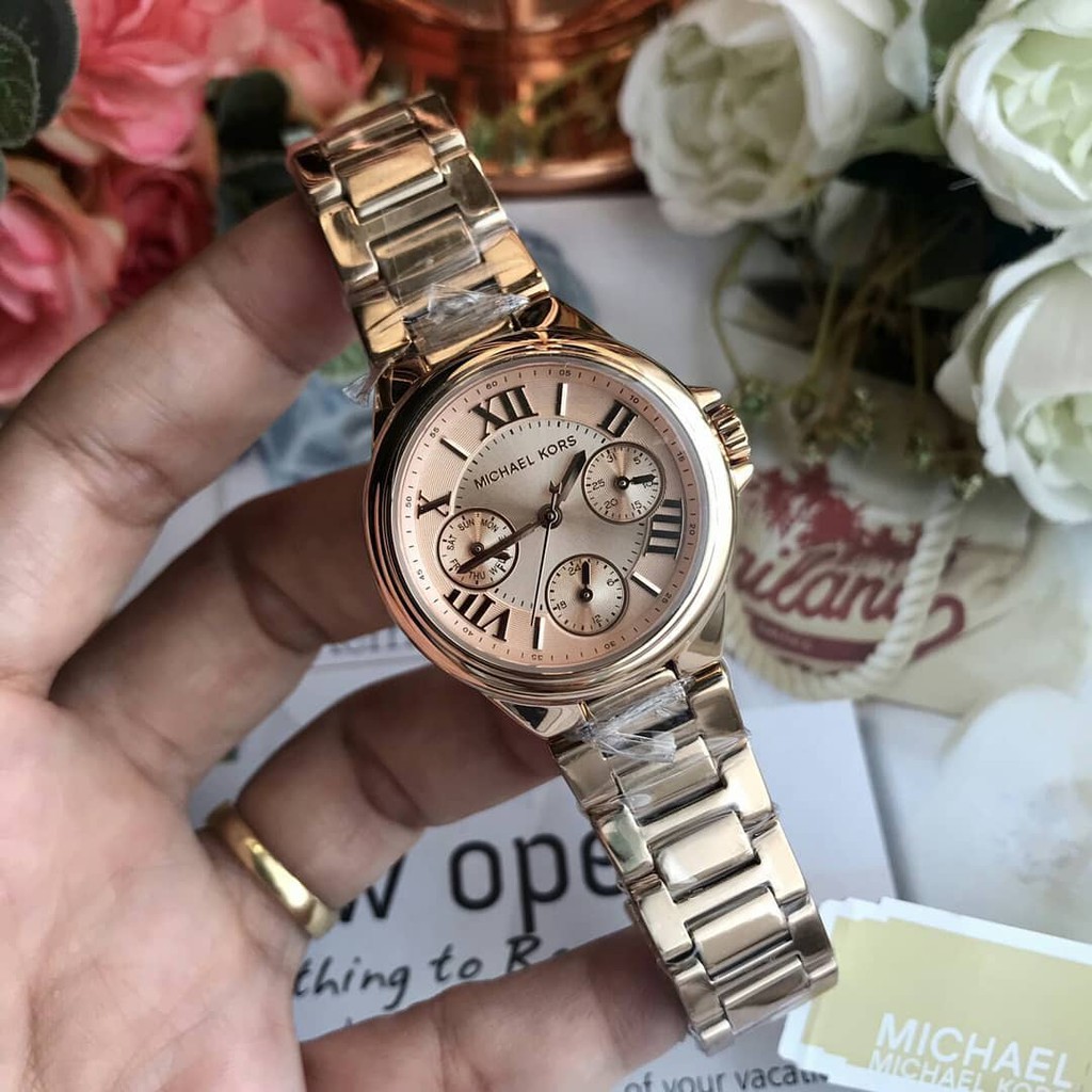 MK Watch Women s Mini Camille Rose Gold Tone MK6447 Shopee Philippines