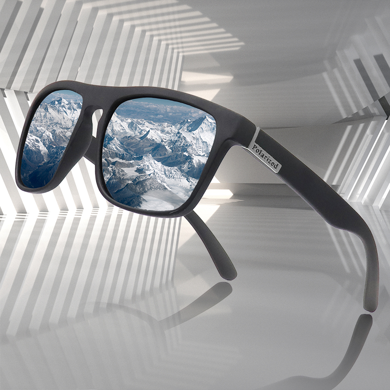 Polarized Sport Fishing Sunglasses Men Women Driving Square Frame Eyeware  Male Goggle UV400