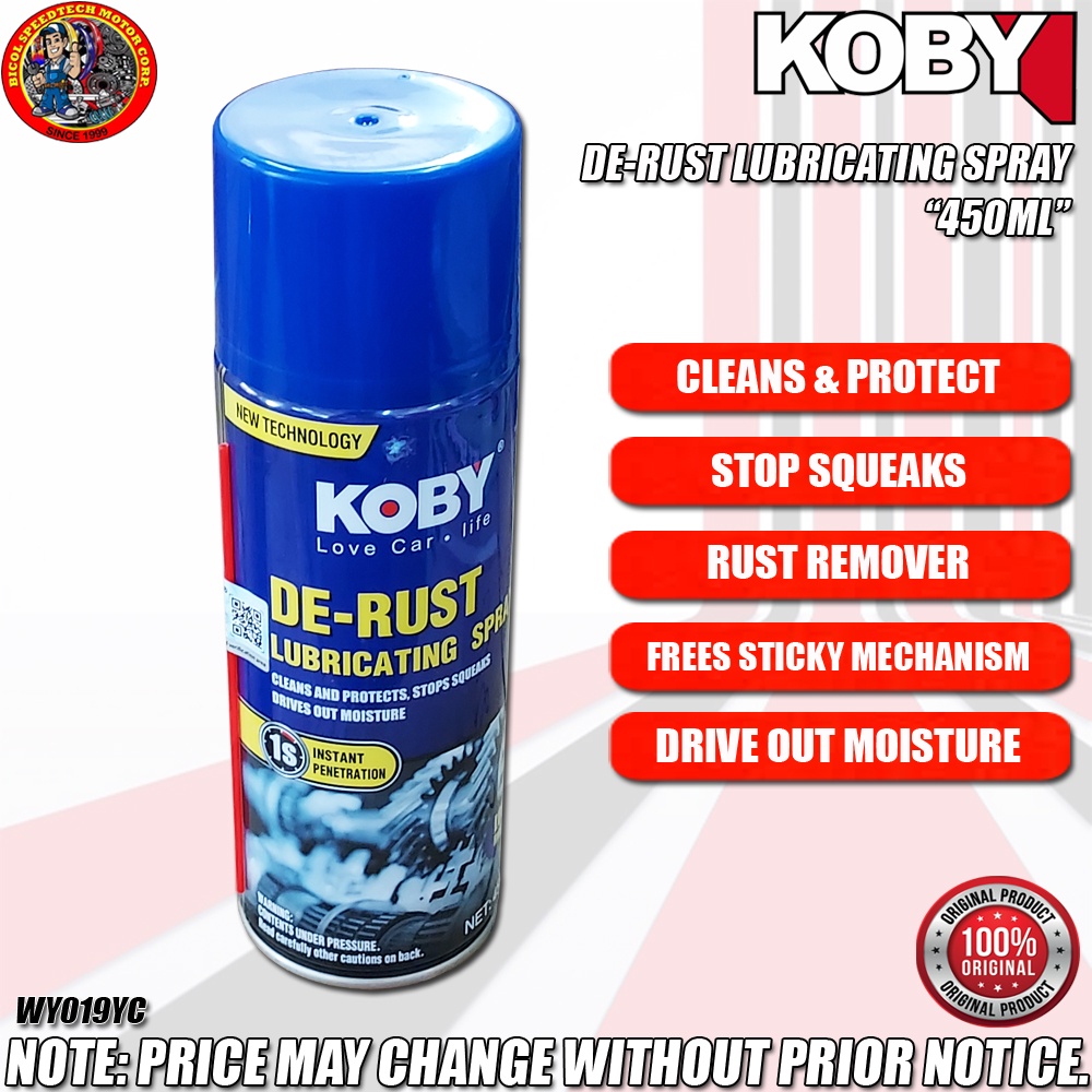 KOBY DERUST LUBRICATING SPRAY AND OIL 450ML (WY019YC
