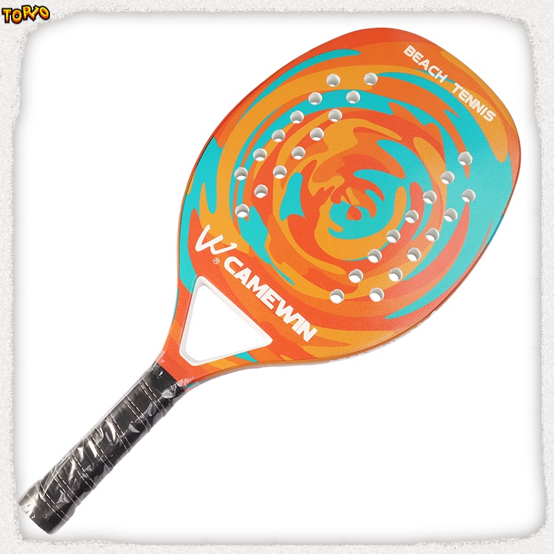 Camewin Adult Professional Full Carbon Beach Tennis Racket Soft EVA ...