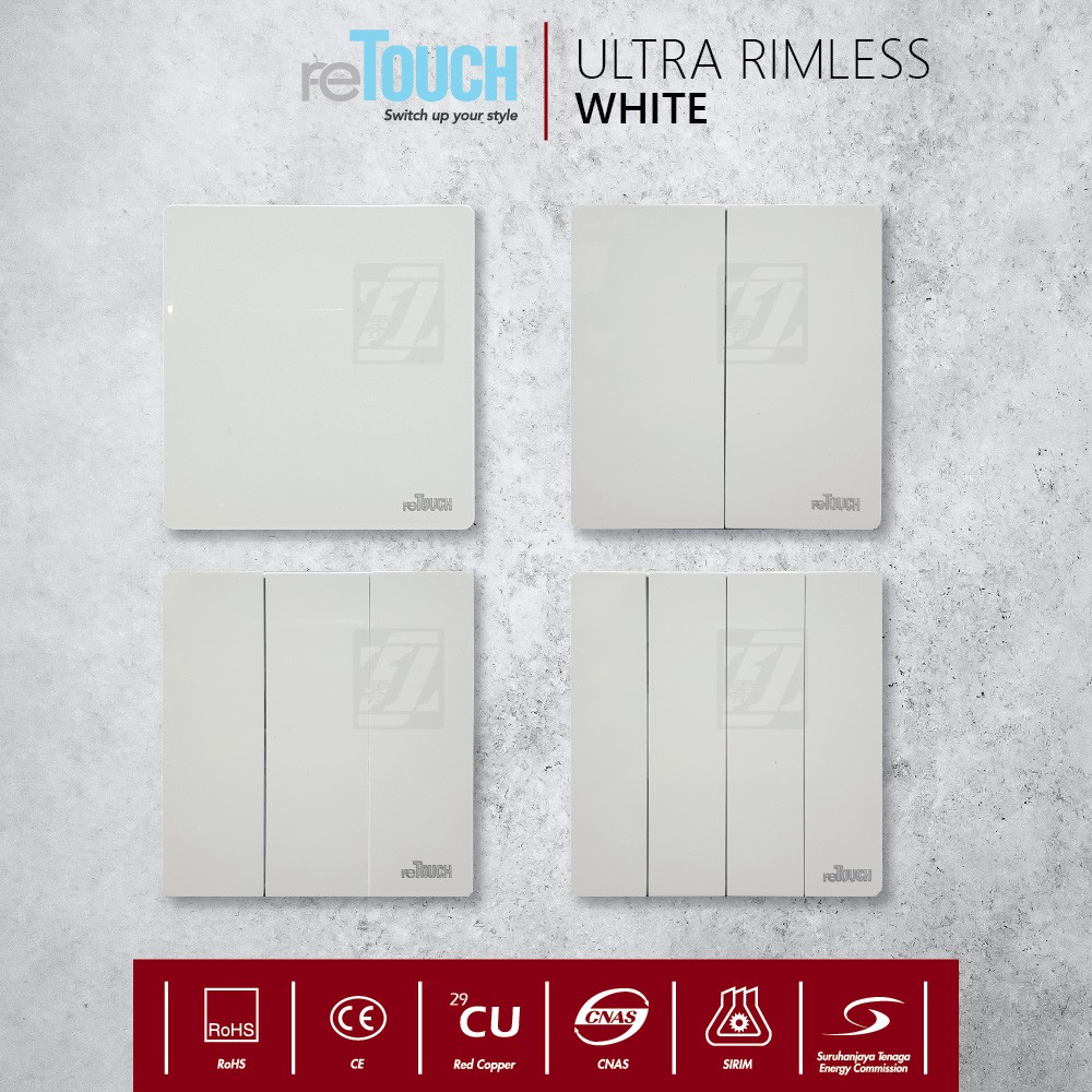 Retouch Ultra Rimless 1G, 2G, 3G, 4G, Blank Plate [WHITE] Sirim ...