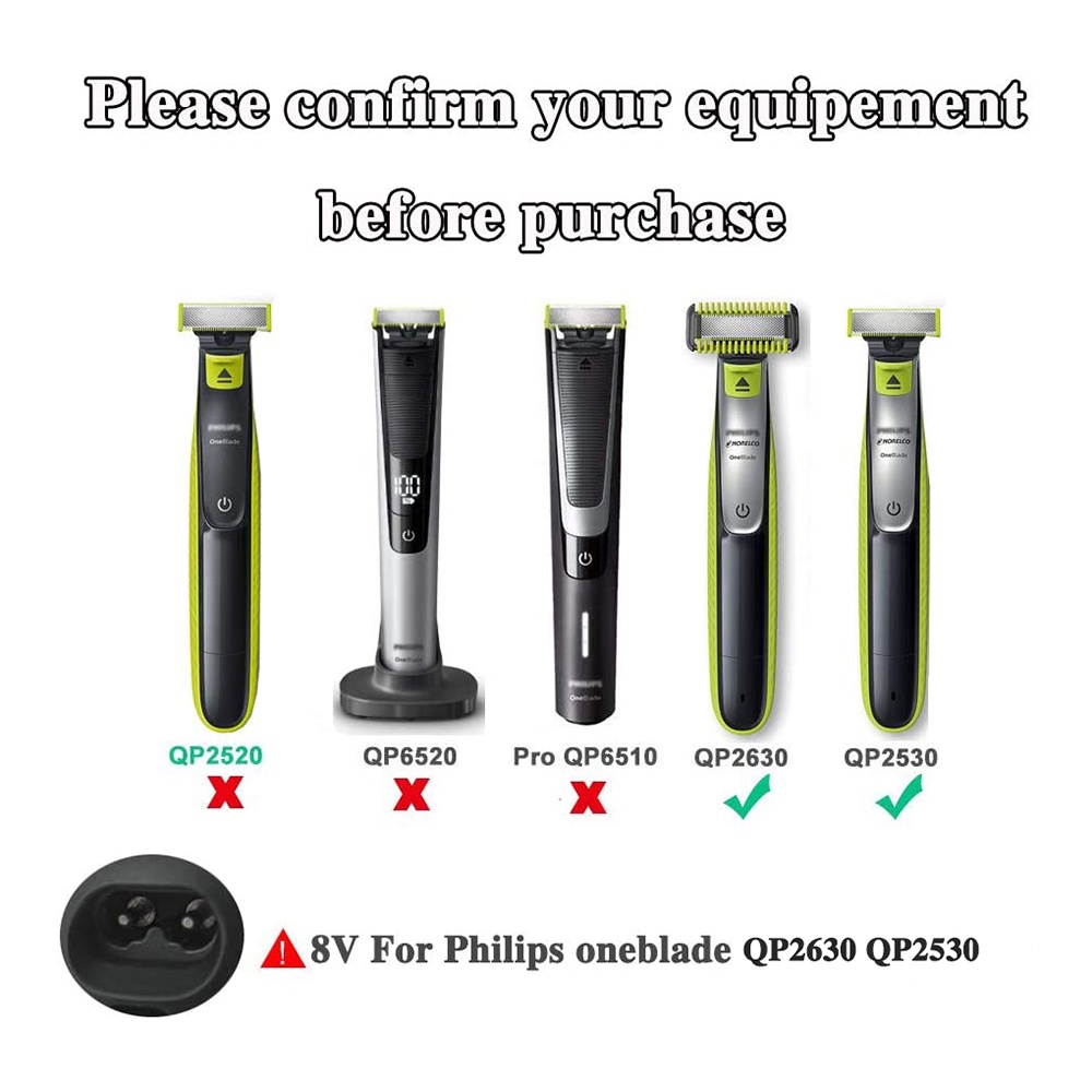 (+7T8v Hq850 Shaver Power Lead Charger For Philips Norelco One Blade