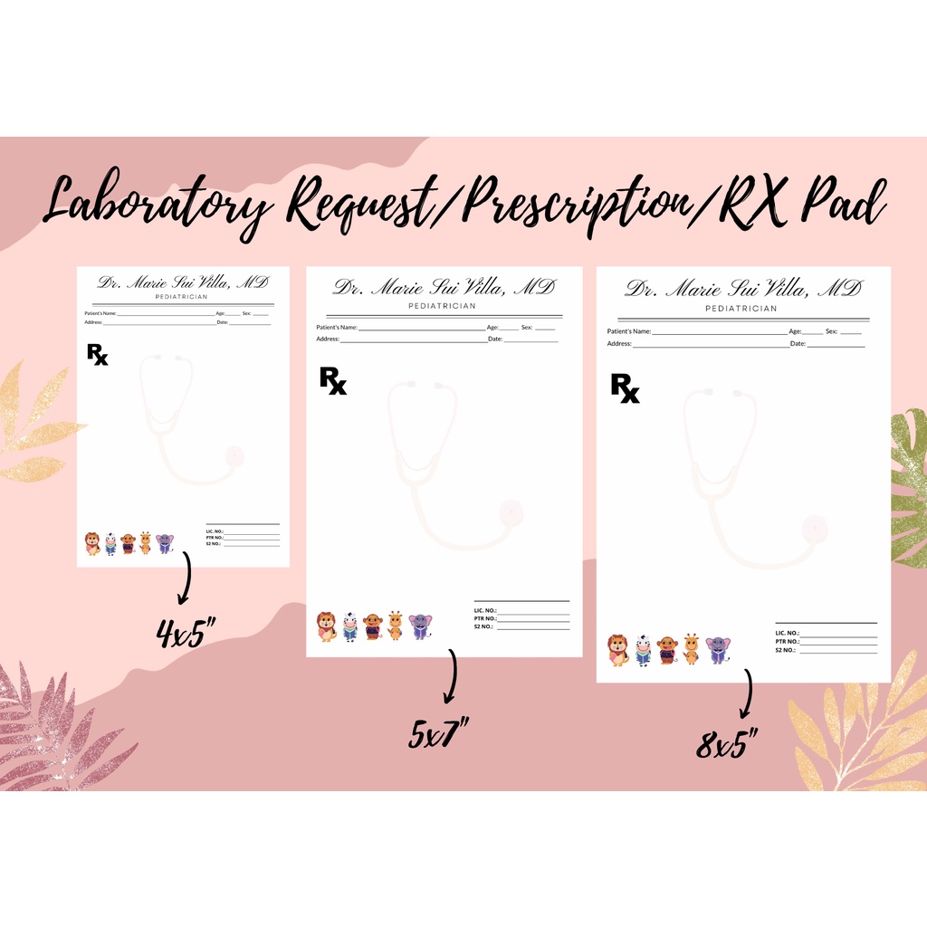 Laboratory request prescription rx pad med cert shopee philippines