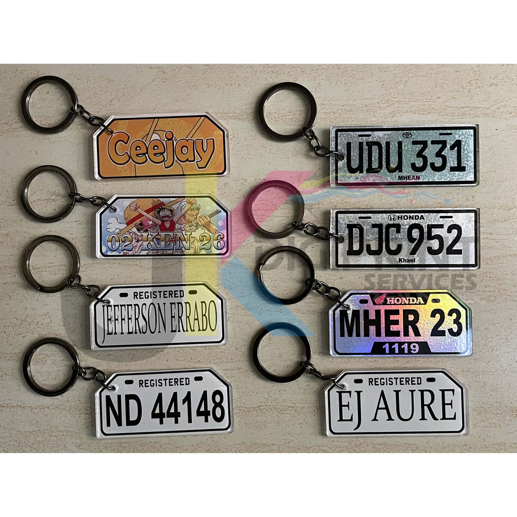 Personalized Mini Plate Number Keychain Shopee Philippines