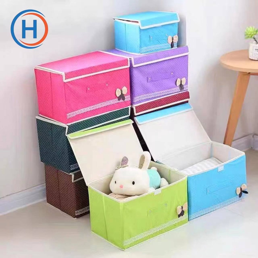 HEKKAW 2in1 storage box Foldable Storage Box Organizer With Cover set ...