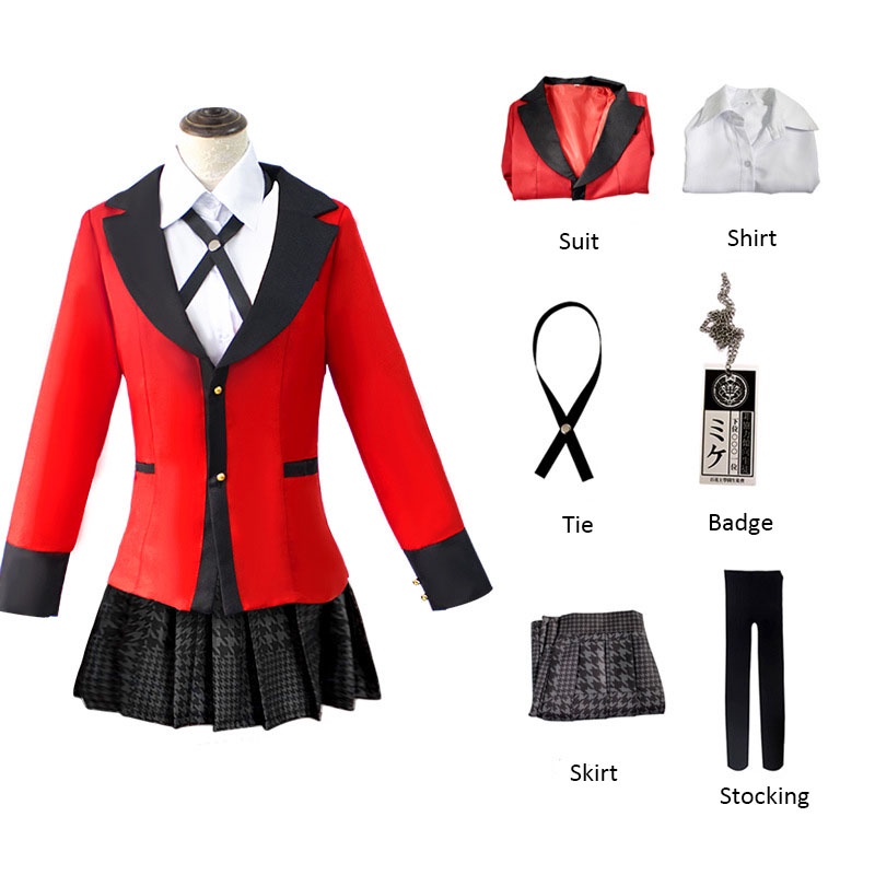 Anime Kakegurui Cosplay Yomotsuki Runa Cosplay Costume Coat Jk School  Uniform