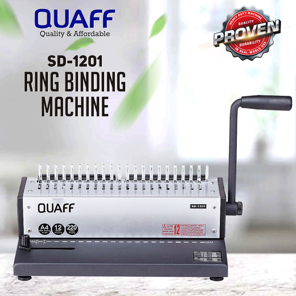 Quaff SD1201 QUAFF Ring Binding Machine Shopee Philippines