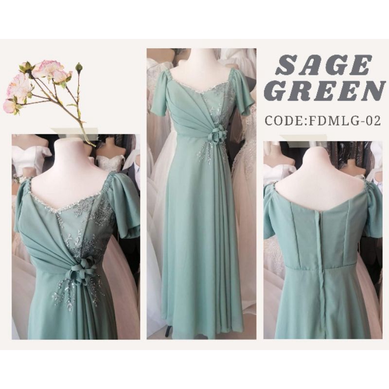 LOVENESS BOUTIQUE 02 Simple Elegant for Wedding Mother Gown Ninang Sponsor Shopee Philippines