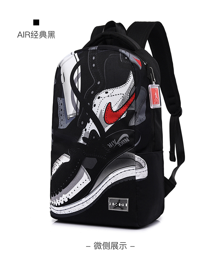 Nike Backpack Jordan AJ Men's Backpack Sports Bag Student Bag Travel