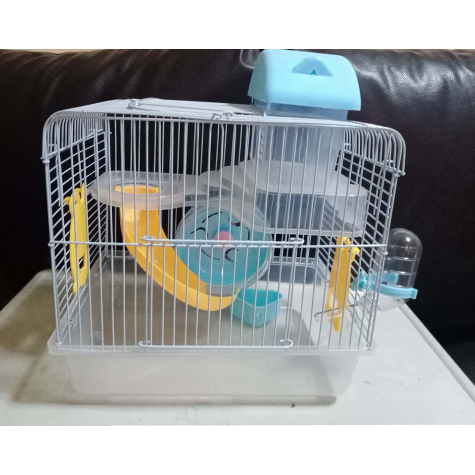 Hamster Cage Castle 2 Layer Complete Set up Semi Clear Flooring