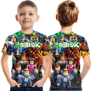 Kids Boys Girls Roblox 2021 T-Shirt Short Sleeve Childrens Gaming Casual Tee  Top