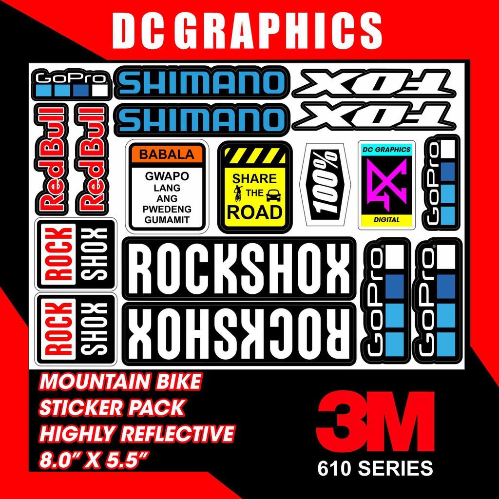 MOUNTAIN BIKE STICKER PACK HIGHLY REFLECTIVE Shopee Philippines
