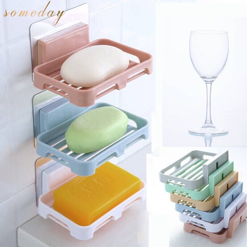 Someday Simple Installation Seamless Paste Bathroom Soaps Box Wall